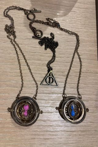 Set gioielli Harry Potter: 2 Giratempo e Doni