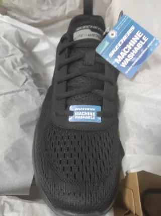 Zapatillas Skechers Negras Ligeras Lavables