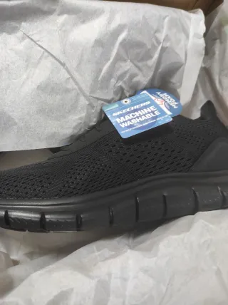 Zapatillas Skechers Negras Ligeras Lavables