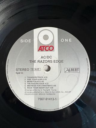 LP AC/DC - The Razor's Edge (UK 1990)