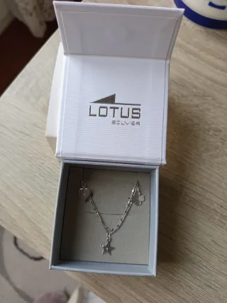 Pulsera Lotus Plata Corazón Estrella Trébol