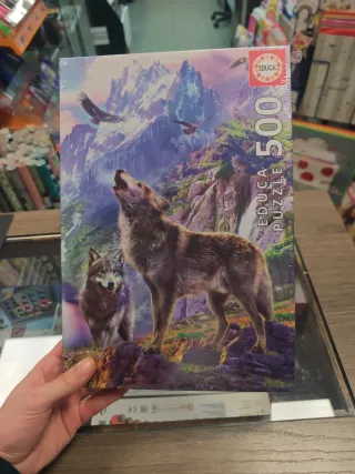 Puzzle Educa 500 Piezas Lobos Montaña