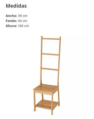 Silla con toallero de bambú Ikea