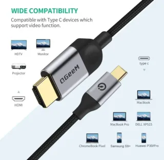 Cable USB-C a HDMI 4K QGeeM
