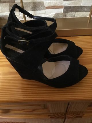Zapatos de plataforma negros mujer