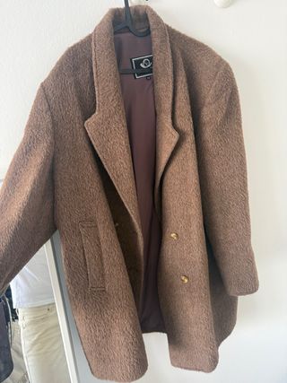 Abrigo lana marrón talla M