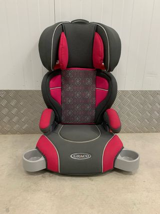 Silla de coche Graco rosa y gris