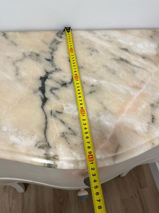 Cómoda recibidor mármol y madera