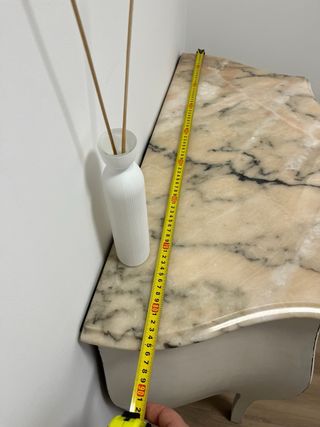 Cómoda recibidor mármol y madera