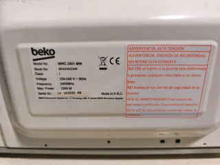 Microondas Beko MWC 2001 MW Blanco