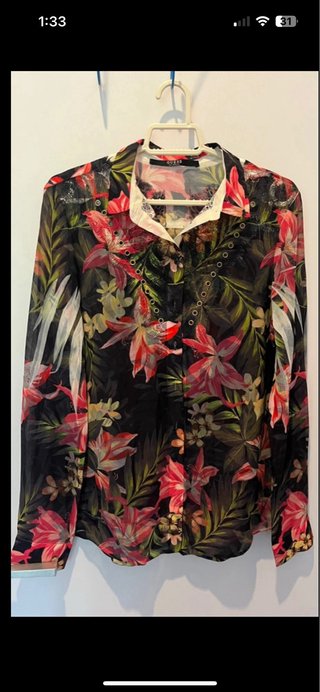 Blusa Guess floral manga larga