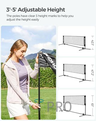 Juego de red de bádminton portátil - Songmics