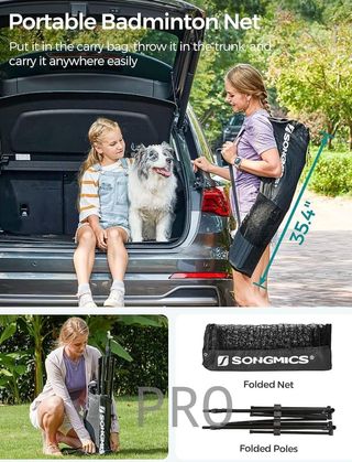 Juego de red de bádminton portátil - Songmics
