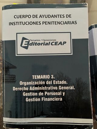 Temario ayudantes de instituciones penitenciarias