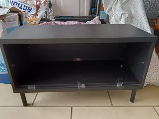 Mobile TV nero con ripiano