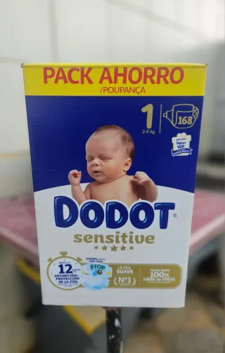 Fraldas Dodot Sensitive T1 - 168 Unidades
