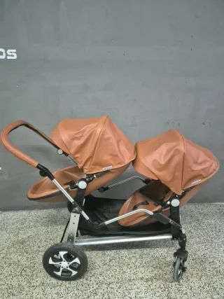 Cochecito Gemelar Premium Marrón