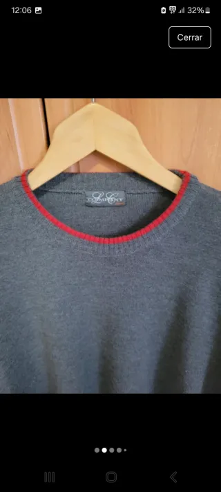 Jersey L.A. COMPANY gris cuello redondo talla S