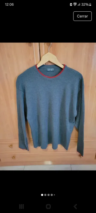 Jersey L.A. COMPANY gris cuello redondo talla S