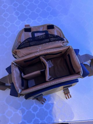 Bolso Nikon Retro Azul y Beige