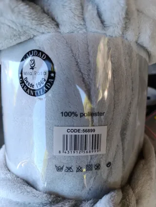 Manta Mila Rosa y Funda Cojín Gris