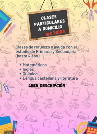 CLASES PARTICULARES A DOMICILIO