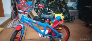 Bicicleta Infantil Spiderman Azul