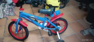 Bicicleta Infantil Spiderman Azul