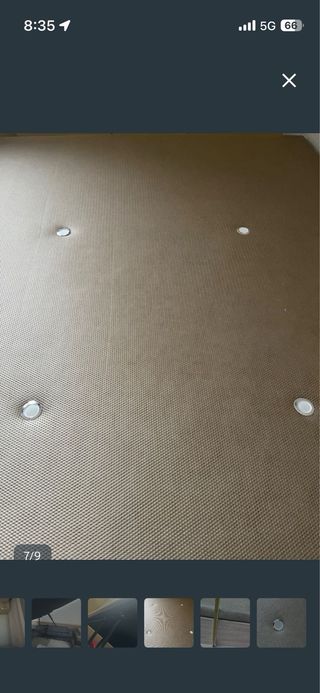 Canapé abatible 135x190 beige/marrón