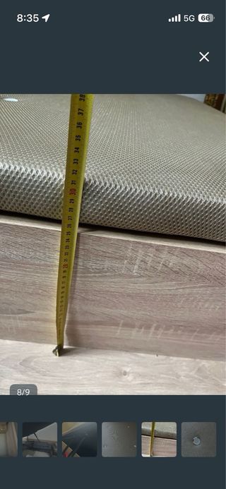 Canapé abatible 135x190 beige/marrón