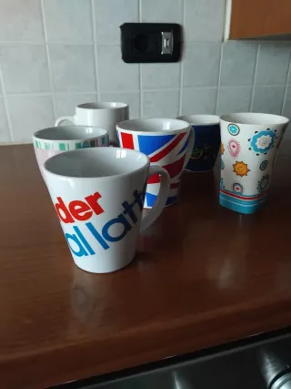 Set 6 tazze mug in porcellana