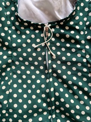 Vestido Flamenca Verde Lunares