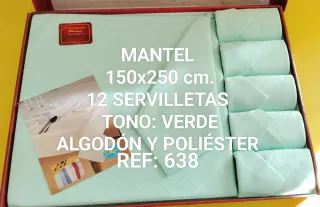 Mantelería Shima verde