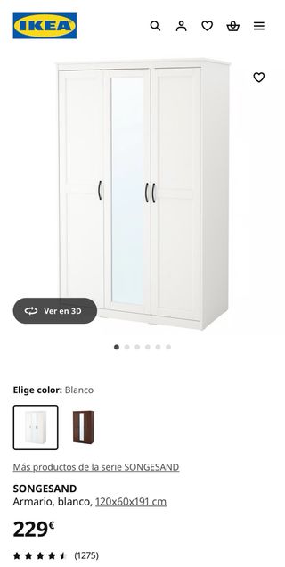 Armario 3 puertas con espejo