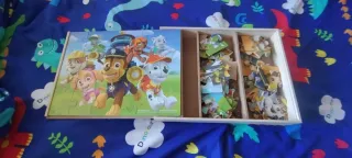 Juego LINCE y 3 puzzles de la patrulla canina