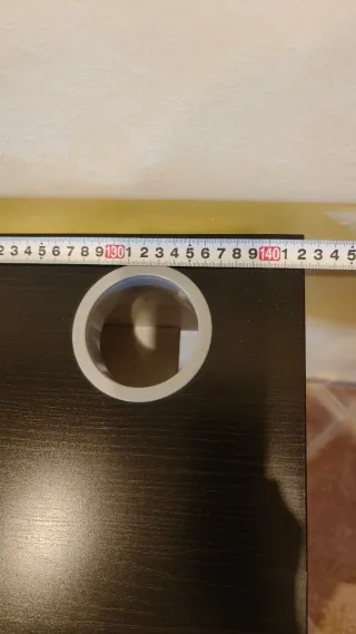 Mesa Escritorio Oficina Ikea Negro/Blanco/Marrón