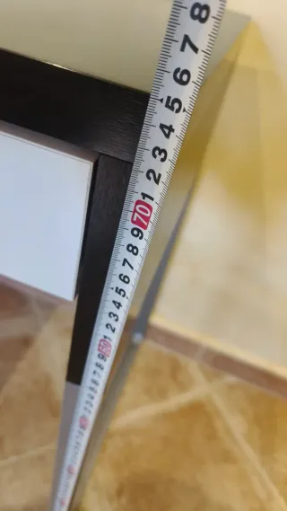 Mesa Escritorio Oficina Ikea Negro/Blanco/Marrón