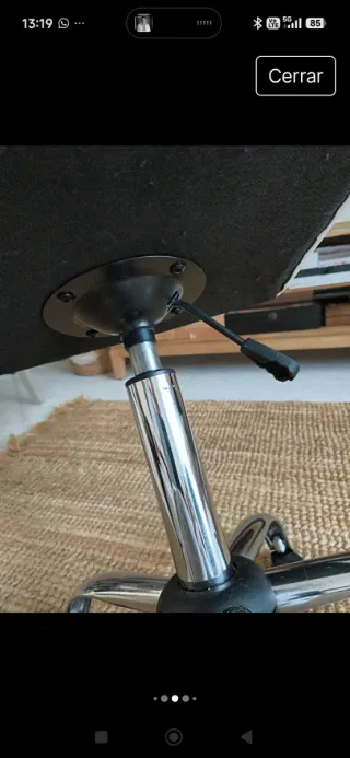 Silla de escritorio polipiel blanca