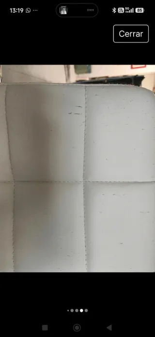 Silla de escritorio polipiel blanca