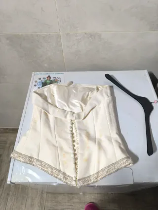 Traje de Novia Falda y Corpiño color crema