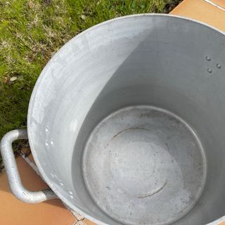 Lecheras antiguas de aluminio