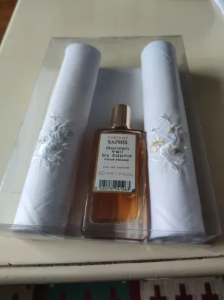 Estuche Perfume Saphir Golden Veil + 2 Pañuelos