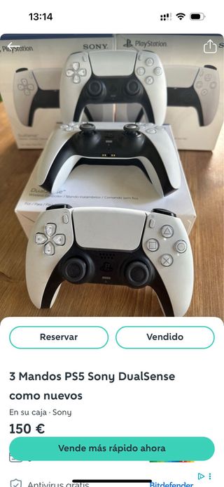 3 Mandos DualSense PS5 Sony Nuevos 50 eur unidad