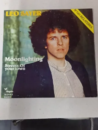 Portada single Leo Sayer - Moonlighting / Streets
