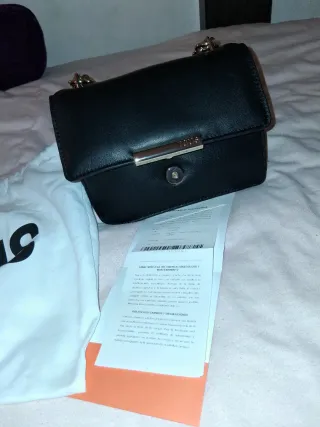 Bandolera Tous Negra Cadena Dorada