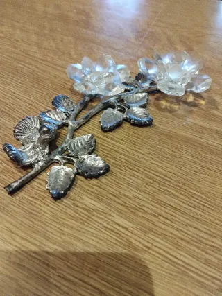 Soprammobile fiore con uccellino