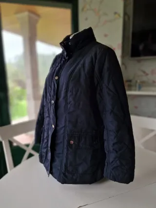 Cazadoras acolchada azul marino/o crema