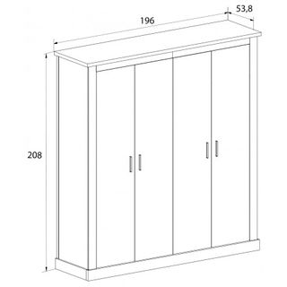 Armario 4 puertas Aiko madera