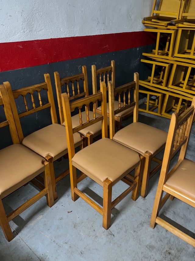 Sillas de madera para comedor 8€/ud