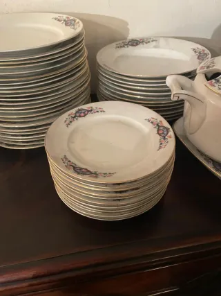 Juego de vajilla vintage floral